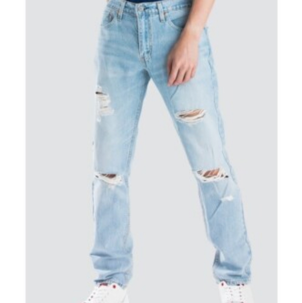 Levi's Men's Ripped Distressed Blue Jeans